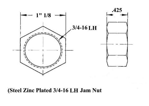 3/4 x 3/4-16 Chromoly 4 Link Kit With 3/4 To 3/8 High Misalignment Spacers, Weld-In Bungs .250 & Jam Nuts