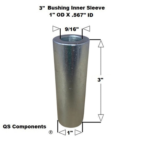 3" Width 9/16" Hole Poly Bushing Kit