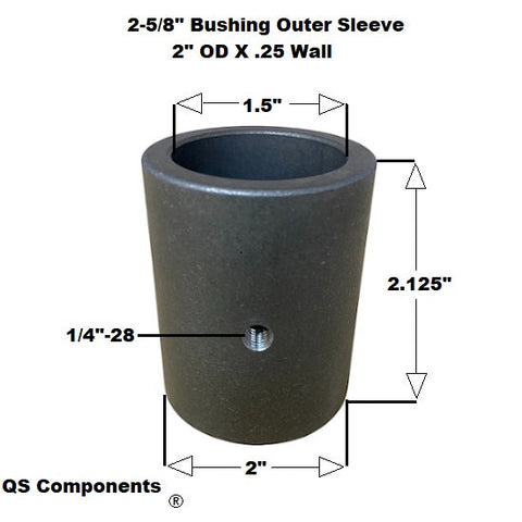 2 5/8" Width 5/8" Hole Poly Bushing Kit With Hardware