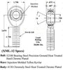 3/4 x 3/4-16 Chromoly 4 Link Kit With 3/4 To 3/8 High Misalignment Spacers, Weld-In Bungs .095 & Jam Nuts