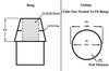 1/2 x 1/2-20 Economy Panhard Bar Kit With 1/2 Aluminum Cone Spacers, Weld-In Bungs .083 & Jam Nuts