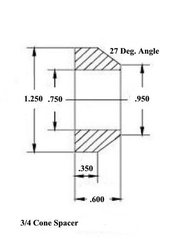 3/4 x 3/4-16 Economy 4 Link Kit With 3/4 Steel Cone Spacers, Weld-In Bungs .120 & Jam Nuts