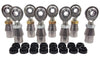 5/8 x 3/4-16 Economy 4 Link Kit With 5/8 Aluminum Cone Spacers, Weld-In Bungs .120 & Jam Nuts