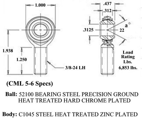 5/16 x 3/8-24 Economy 4 Link Kit With 5/16 Aluminum Cone Spacers, Weld-In Bungs .058 & Jam Nuts